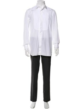 Classic White Men's Tuxedo Shirt